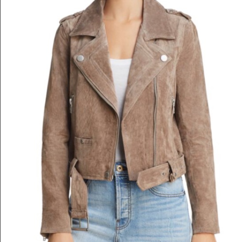 BLANKNYC suede leather jacket in Coffee Bean